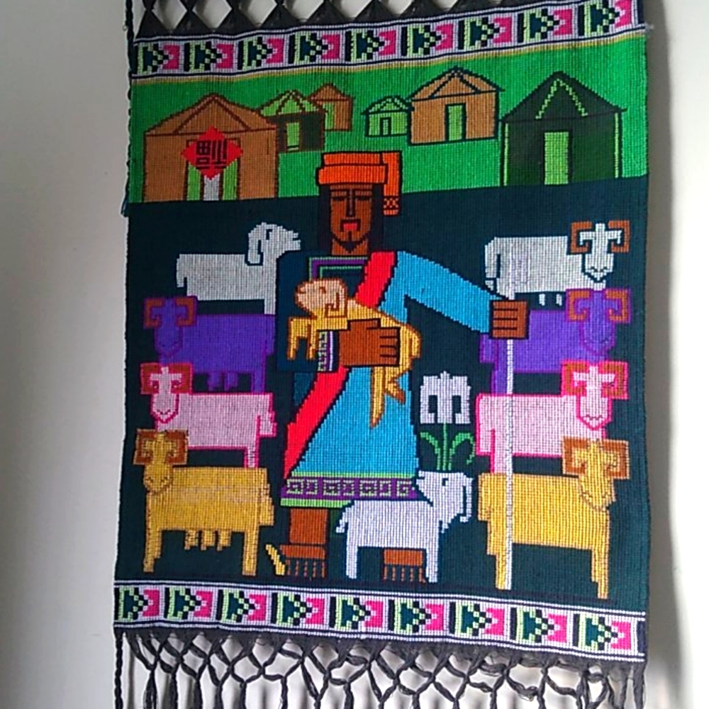 Woven Religious Tapestry Wall Hanging